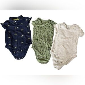 Three Carters 9 month onesies -100% cotton